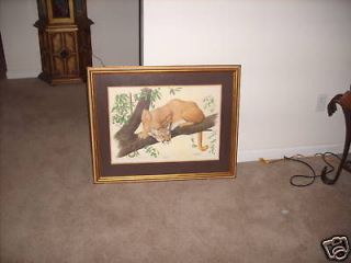 THE COUGAR by GENE GRAY 1971 ARTIST PRINT