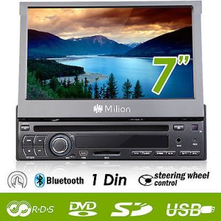   LCD Car Stereo Touch Screen HD FM 1Din DVD Player Bluetooth Radio