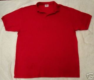 Big Mens Hanes Pique Sport Shirt Size 3X 54 56 Red NEW
