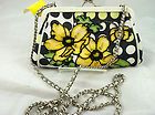 Isabella Fiore Small Purse and Clutch White Green and Yellow Flowers 