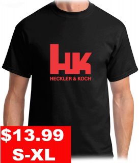 Heckler & koch HK logo t shirt firearms handgun Sizes S 2XL