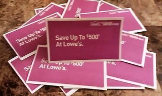 NEW ♥ ( 20 ) ♥ Authentic Lowes 10% Off coupons ♥ NO 