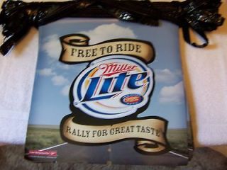 Harley Davidson Limited Edition Miller Beer 2006 Pennant Flags. 50 