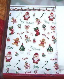 Gingerbread Man Shower Curtain and Hook Set 12 Christmas Shower 