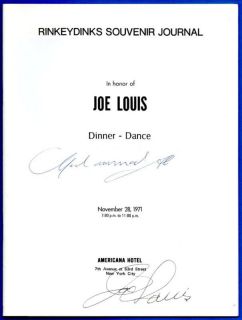 Muhammad Ali Joe Louis & Jackie Robinson Signed Program