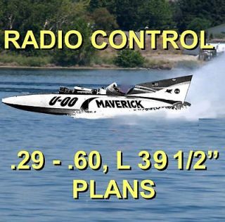 RADIO CONTROL RACING MODEL BOAT PLANS U 00 MAVERICK BUILDING NOTES 