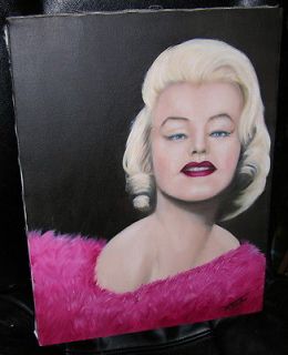ORIGINAL PAINTING THRIFT STORE ART MARILYN MONROE OR ZSA ZSA M. TENTHY