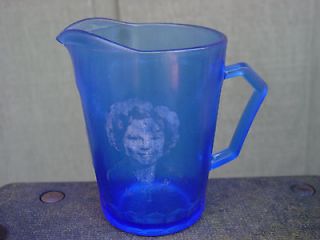 Newly listed Vintage Cobalt Blue Glass Shirley Temple Creamer Pitcher 