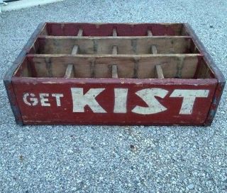 Very Rare GET KIST Wood Soda/Pop Crate Good Condition W/ Dividers