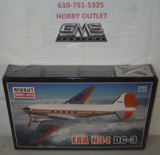   Model Kit 14583 FAA N 34/DC 3 1/144 Scale GMS CUSTOMS HOBBY OUTLET Kit