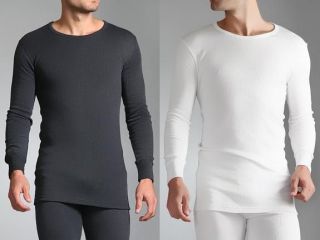 PACK MENS THERMAL T SHIRT LONG SLEEVE X2 EXTRA WARM 2 COLOURS S M L 