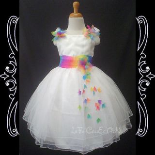   Princess Wedding Pageant Costumes Dance Dresses NEW White 8 9 years