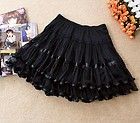 Lolita Lace Mesh Layered Tutu Mini Skirt Petticoat  S/M