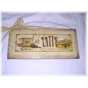 Cafe Latte Coffee Sign Relax and Enjoy Kitchen Decor Art wall plaques 