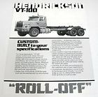 Hendrickson 1988 VT100 Roll Off Truck Sales Brochure