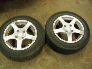 Set of 2 Voxx 15 Wheels and Tires 4x114.3 Honda Prelude P205 60 R15