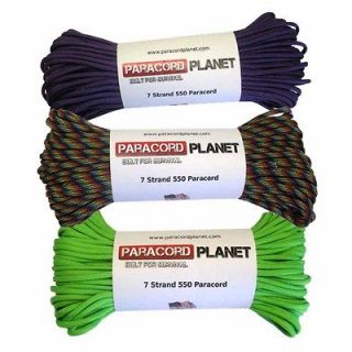 Newly listed 3 PARACORD 100 FT HANKS 300FT TOTAL SURVIVAL GREEN, DARK 
