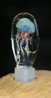 GLASS JELLYFISH bottle stopper Handmade By Joe Crisanti