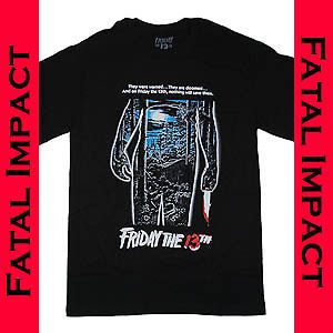 New Friday The 13th Thirteenth Horror Movie Jason Mens Black T Shirt S