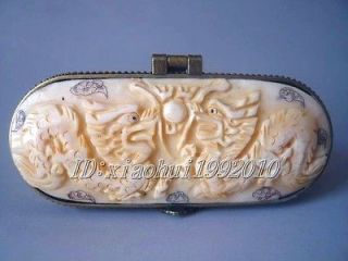 Beautiful CHINESE HANDWORK jewelry Carved Dragon box
