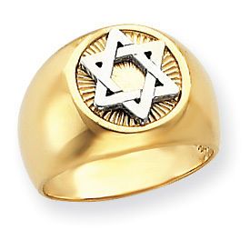   Star of David Ring, 14K Gold, Size 10, VERY NICE Classy Jewish Ring