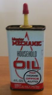 RARE Master Mechanic Household Tru Test Quality Paint Oil Can  Gas 