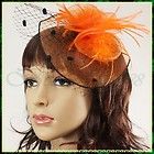   Bridal Wedding Cocktail Party Feather Fascinator Hair Clip Top Hat