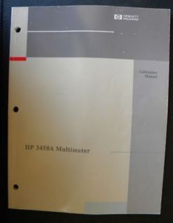 HP 3458A MULTIMETER CALIBRATION MANUAL