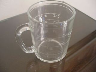 Vintage Fire King Anchor Hocking 1 cup glass measuring cup NO spout 