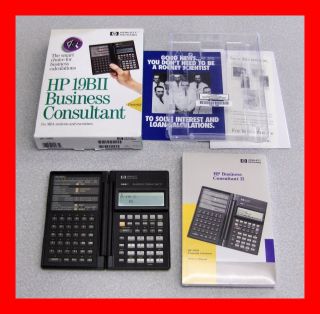 With Retail Box HP 19B II 19BII HP Business Consultant II Calculator 