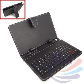 Wide Leather Case Cover USB Keyboard With Stylus for Android Tablet 
