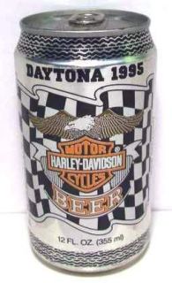 Harley Davidson Beer Daytona 1995 can  Mint B.O. Pull