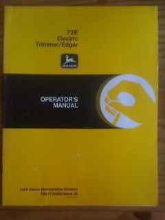 John Deere Operators Manual 72E Electric Trimmer/Edger