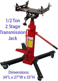 Ton Hydraulic Transmission Jack Lift Telescopic 2 Stage 1000 LB 