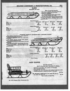 1955 Vintage Catalog Ad Snow Sleds and Doll Carriages