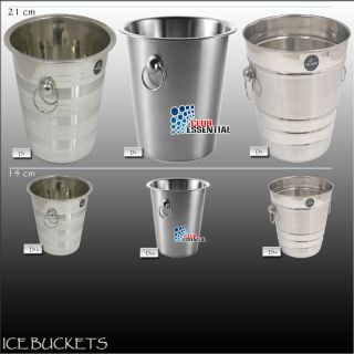 NEW STAINLESS STEEL CHAMPAGNE ICE BUCKET WINE COOLER BUCKET TO HOLD 