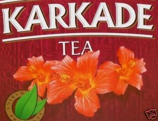 Hibiscus Flowers TEA Red Herbal Tea KARKADE 40 tea bags