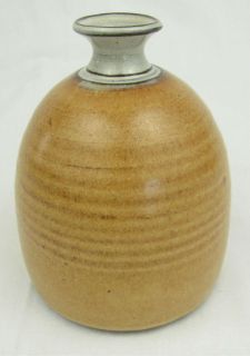   Art Pottery Red Stoneware Yellow Oil Lamp/Vase Jonathan Woodward