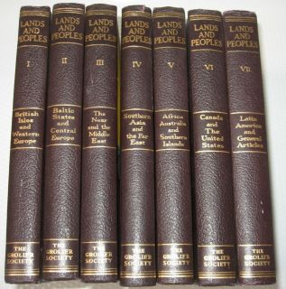   SOCIETY LANDS AND PEOPLES Complete 7 Volume Set (55, HC, Ill) MINT