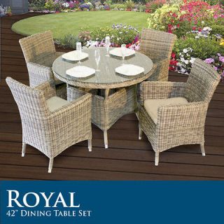   OUTDOOR PATIO DINING TABLE WICKER FURNITURE 42SET 
