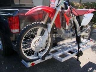   MOTORCYCLE CARRIER RACK RAMP TRAILER HITCH HAULER TRUCK PICK UP SUV RV