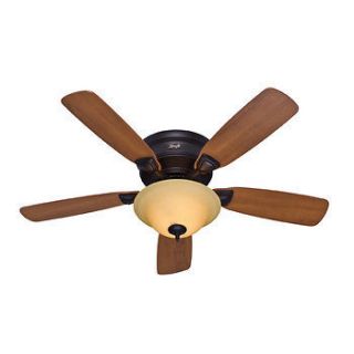 Hunter Low Profile Plus 48 in New Bronze Ceiling Fan with Light 23915 