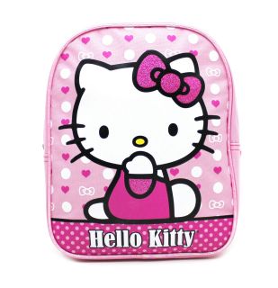   Hello Kitty 10 inch Pink Hearts Polka Dots Mini Girls Backpack Bag
