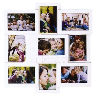   FRIENDS White Wood Collage Photo Picture Frame Home Wall Art Decor