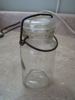 LIGHTNING Canning Jar 1877 EZ SEAL Mason? GLASS LID