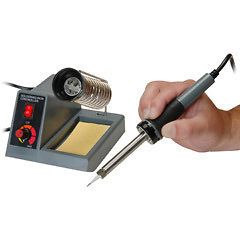   TEMPERATURE SOLDERING IRON STATION W/ STAND AND CLEANING SPONGE