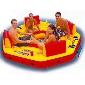 New Intex Pacific island lounger inflatable Float tube