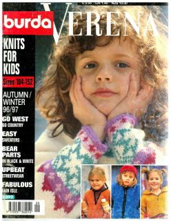 BURDA VERENA KNITS FOR KIDS SZ 104 152 AUTUMN WINTER 1997 VG FAIR ISLE