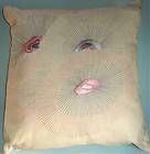  Kelly Wearstler Anemone Decorative Pillow Embroidered Linen in Stone