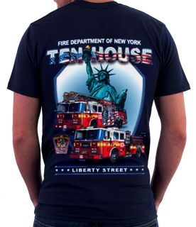 FDNY TEN HOUSE E10 L10 FIREHOUSE TSHIRT (S XXL)